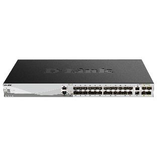 Коммутатор D-Link DGS-3130-30S/B1A, 24×1 Гбит/с SFP + 4×10 Гбит/с SFP+ + 2×10 Гбит/с Combo, управляемый