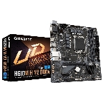 Материнская плата Gigabyte H610M H V2, LGA 1700, Intel H610, 2xDDR5, 4xSATA, 1xM.2, 1xPCIe 4.0 x16, 1xPCIe x1, 1xHDMI, 1xVGA, 1x 1Gb LAN, 2xUSB-A 3.2 Gen 1, 4xUSB-A 2.0, 3x 3.5 мм, 7.1, mATX, фото 1
