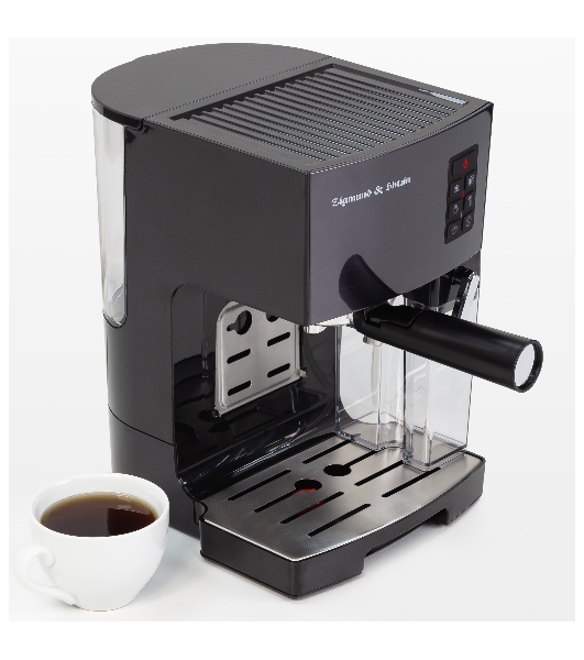 Кофеварка рожковая Zigmund & Shtain ZCM-889 черный, исп. кофе - молотый, 1.4 л, 1500 Вт. 20 бар