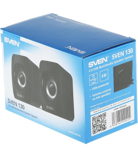Акустическая система SVEN 130, черный (6 Вт, питание USB)