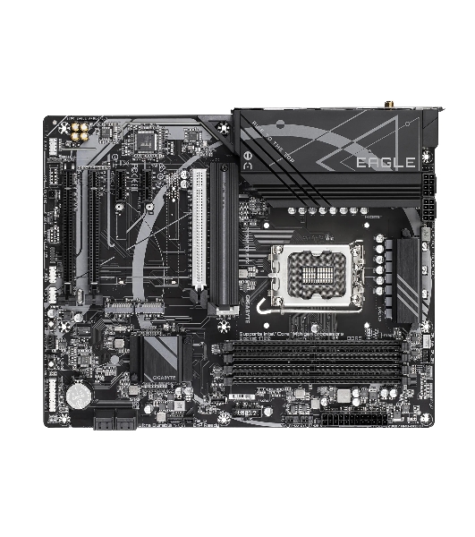 Материнская плата Gigabyte Z790 EAGLE AX, LGA 1700, Intel Z790, 4xDDR5, 4xSATA, 3xM.2, 1xPCIe 3.0 x1, 1xPCIe 4.0 x4, 1xPCIe 5.0 x16, 1xHDMI, 1xDP, 1x 2.5Gb LAN, 2xUSB-A 2.0, 4xUSB-A 3.2 Gen 1, 1xUSB 3.2 Gen 2, 7.1, ATX