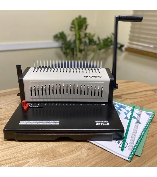 Переплетчик Office Kit B2125N A4/перф.23л.сшив/макс.500л./пластик.пруж. (4.5-51мм)
