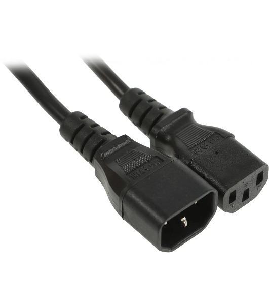 Шнур сетевой Rexant IEC 320 C13 – IEC 320 C14 3x0,75мм², 0,6м