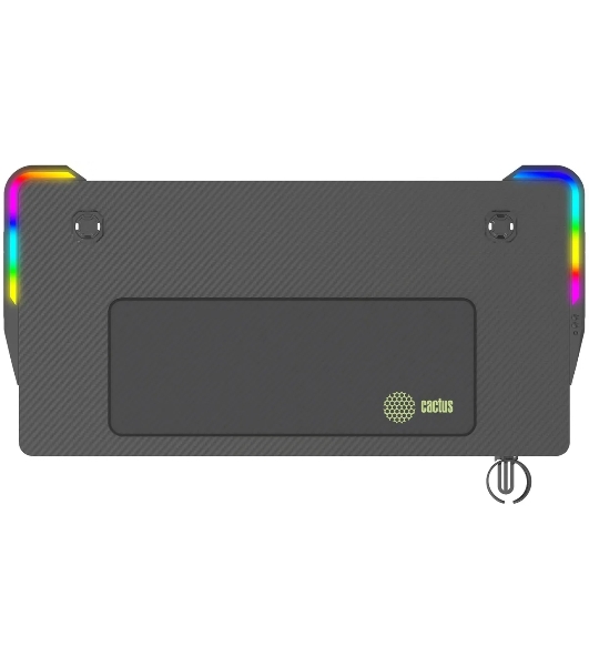 Стол игровой Cactus CS-GTZ-BK-RGb столешница ДСП, черный каркас черный