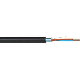 Кабель балансный микрофонный 200 м, 24 AWG, 0.22 мм2, диаметр 3.8 мм, экран, медь 7 x 0.20 мм, черный, бухта