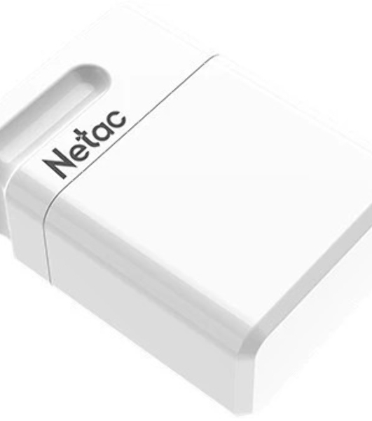 Флешка USB Netac U116 mini (NT03U116N-064G-32WH), 64Gb, USB 3.2, R/W 90/30, белый