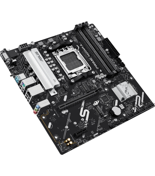 Материнская плата ASUS PRIME A620M-A-CSM, AM5, AMD A620, 4xDDR5, 4xSATA, 2xM.2, 1xPCIe 4.0 x16, 2xPCIe 3.0 x1, 1xVGA, 1xHDMI, 1xDP, 1x1Gb LAN, 2xUSB-A 5Gbps, 4xUSB-A 2.0, 3x3.5 мм, 7.1, mATX