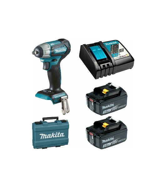 Гайковерт акк MAKITA DTW180RFE б\щет, 18В, 2x3Ач, Li-ion, 3600у\м, 180Нм, квадрат 3\8'