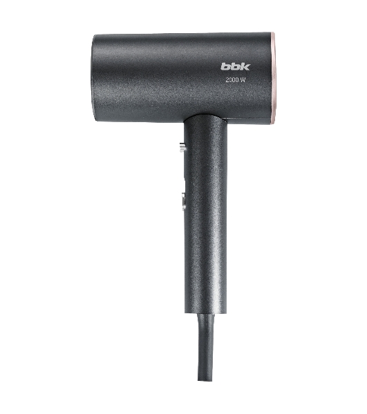 Фен BBK BHD3002 графит, 2000 Вт, ионизация, компактный