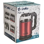 Чайник электрический DELTA DL-1115 красный, фото2