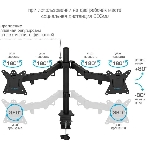 Кронштейн для монитора Kromax CASPER-508 черный 4 шт/уп. 10'-32', max 2x10 кг, 6 ст св., нак. ±80°, пов. 360°, max VESA 100x100 мм., фото5