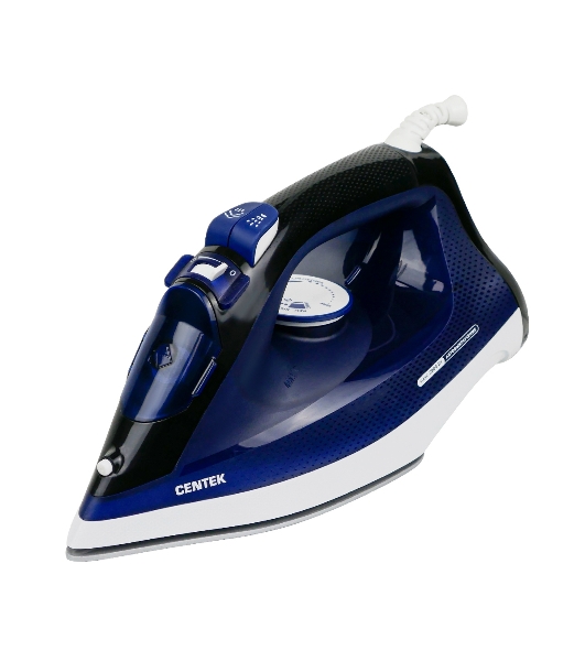 Утюг Centek CT-2308 синий, 2800 Вт, 60 г/мин, 190 г/мин, 300 мл