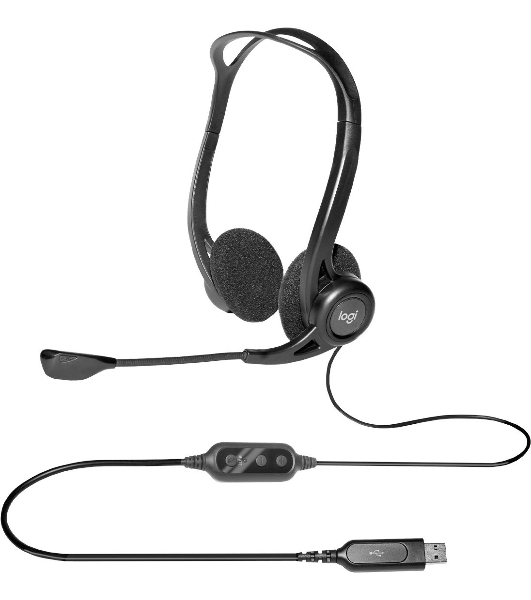Гарнитура Logitech PC Headset 960 Stereo чёрный, проводная, USB