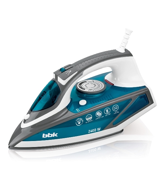 Утюг BBK ISE-2402 синий, 2400 Вт, 40 г/мин, 140 г/мин, 450 мл