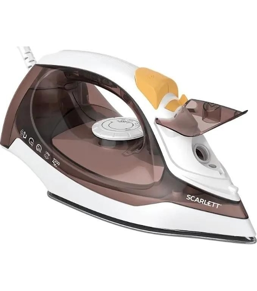 Утюг Scarlett SC-SI30K47, 2200 Вт, коричневый/белый