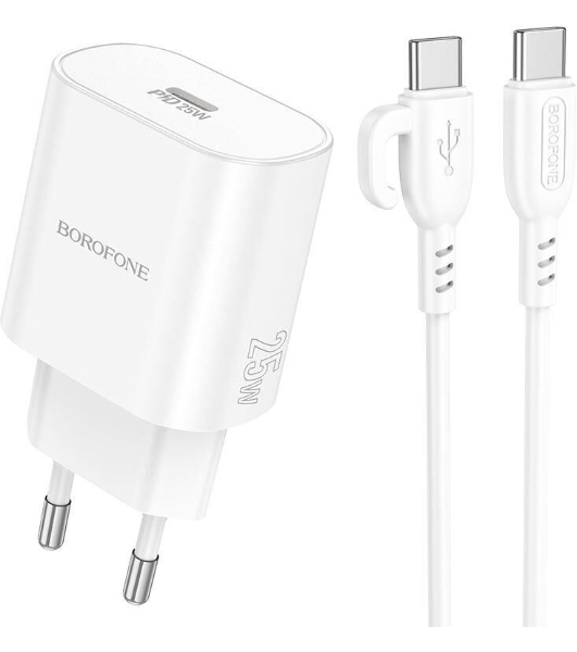 Сетевое зарядное устройство BOROFONE (6941991112270) BA82Aaa 1Type-C 3.0A QC3.0 PD 25W