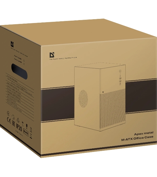 Компьютерный корпус Defender Apex Metal белый, mATX,Type C(3.0),USB3.0