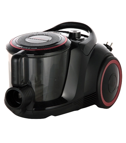 Пылесос Bosch BGS41POW1 черный/красный, 350/700 Вт, уборка сухая, пылесборник контейнер 2.4 л