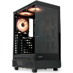 Компьютерный корпус HSPD F510, Panoramic Mid Tower, черный, TG, 0.5 SPCC, 3x120мм ARGb ATX, mATX, mITX 180/280/160мм 1x2.5', 1x3.5', 7xPCI 2xUSB-A 3.0 356x218x467мм, фото10