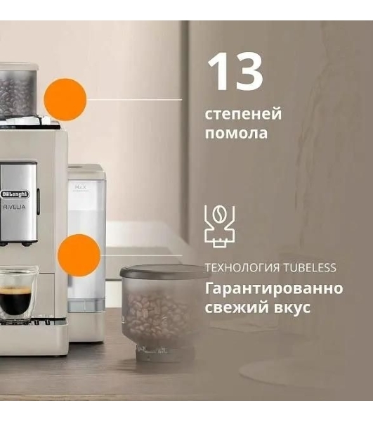 Кофемашина DeLonghi Rivelia EXAM440.35.BG, бежевый