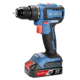 Дрель-шуруповерт DongCheng DCJZ2040, 20 В, 2 Ач, 45 Нм, бесщеточный