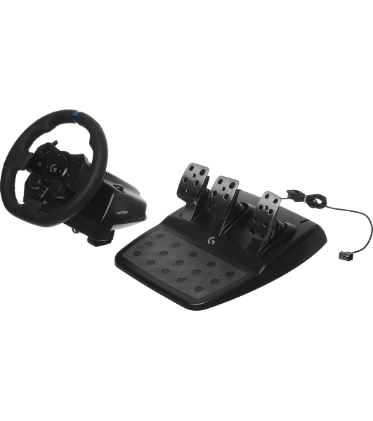 Руль Logitech G923 10кноп. (с педалями) черный