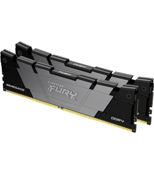 Оперативная память Kingston Fury Renegade, DDR4, 32GB (2x16GB), 3200MHz, CL16, DIMM, с радиаторами, серый/черный