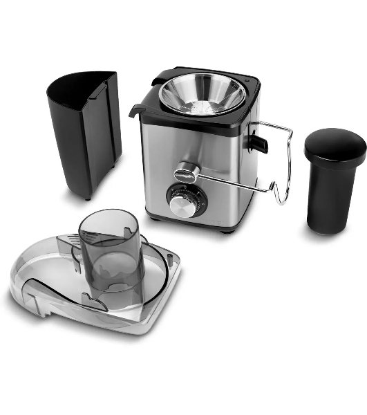 Соковыжималка Vitek VT-3653 серебристый, центробежная, 1000 Вт, 600 мл, механическое