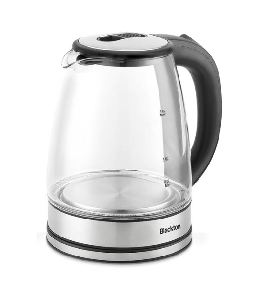 Электрочайник Blackton Bt KT1729G черный/серебристый, 1.8 л, 1500 Вт, скрытый нагревательный элемент