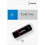 Флешка USB Smartbuy Crown black (SB8GbCRW-K), 8 Gb, USB 2.0, R/W 15/5, черный/красный, фото2