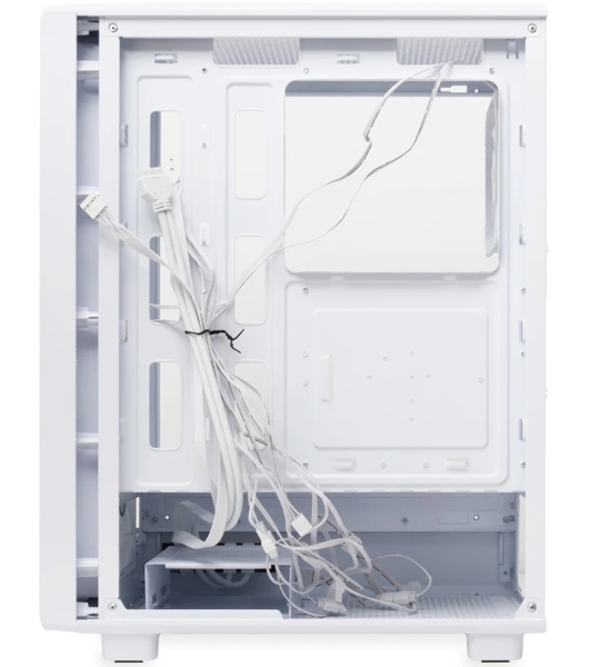Компьютерный корпус HSPD M510, Mesh Mid Tower, белый, TG, 0.5 SPCC, 4x120мм ARGb ATX, mATX, mITX 180/280/160мм 1x2.5', 1x3.5', 7xPCI 2xUSB-A 3.0 517x277x418мм