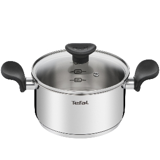Кастрюля Tefal Primary E3084374 2.1л. d=18см (с крышкой) стальной (2100120956)