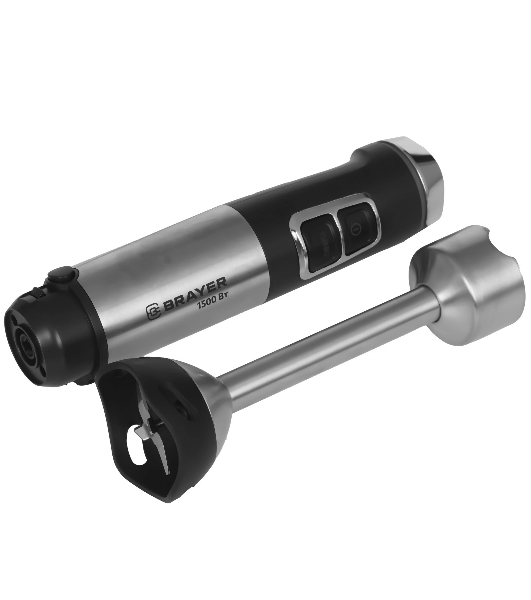 Блендер погружной Brayer BR1257 черный, 1500 Вт, плавная регулировка, турбо