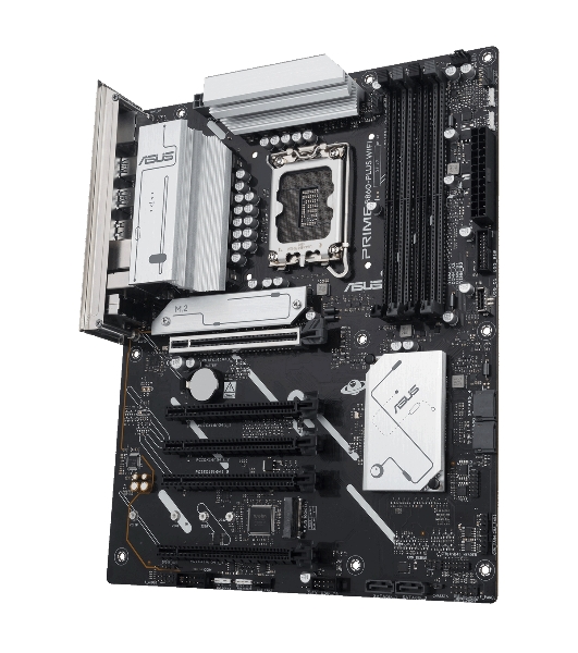 Материнская плата ASUS PRIME B860-PLUS WIFI, LGA 1851, Intel B860, 4xDDR5, 4xSATA, 2xM.2, 1xPCIe 5.0 x16, 4xPCIe 4.0 x16, 2xUSB-C, 4xUSB-A 3.2 Gen 1, 2xUSB-A 3.2 Gen 2, 1xHDMI, 1xDP, 1x2.5Gb LAN, 7.1, ATX