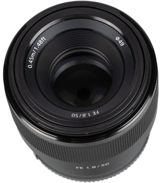 Объектив Sony SEL50F18F.SYX, 50 мм, f/1.8, фикс-объектив, компактный светосильный стандартный объектив с асферическим элементом, Sony E (FE), черный
