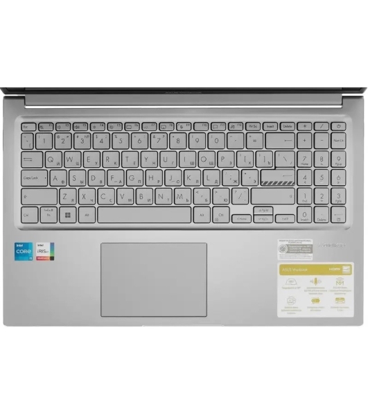 Ноутбук ASUS X1502VA-BQ490/15.6'/IPS/Intel Core i7 13620H/16Gb/512Gb SSD/Intel UHD Graphics/noOS/серебристый/1.7kg