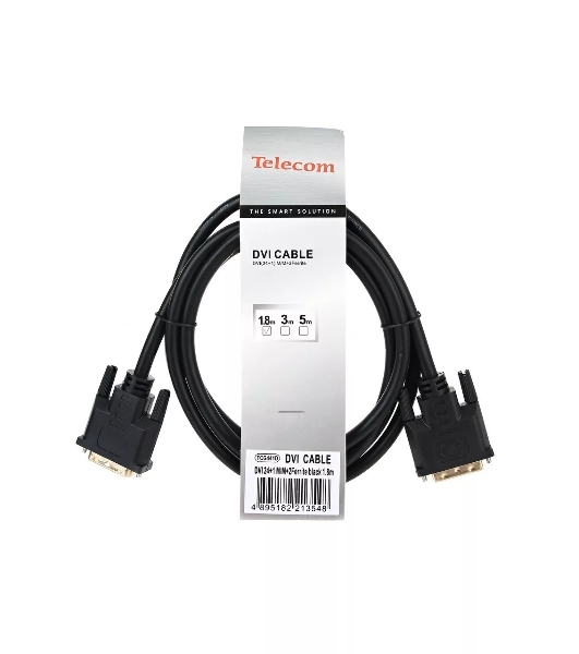 Кабель DVI-D--DVI-D Dual link 25M/25M, экран, феррит.кольца, 1.8м Telecom TCG441D-1.8M