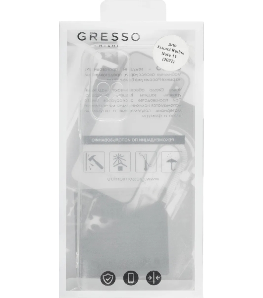 Чехол (клип-кейс) Gresso Air, для Xiaomi Redmi Note 11, прозрачный gr17air836