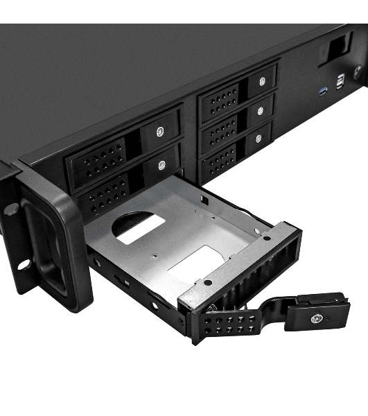 Серверный корпус ExeGate Pro 2U480-HS06 (RM 19', высота 2U, глубина 480, без БП, 6xHotSwap, USB)