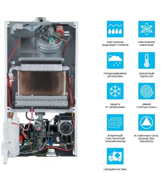 Котел газовый настенный компактный BAXI ECO-4S 1.24 F