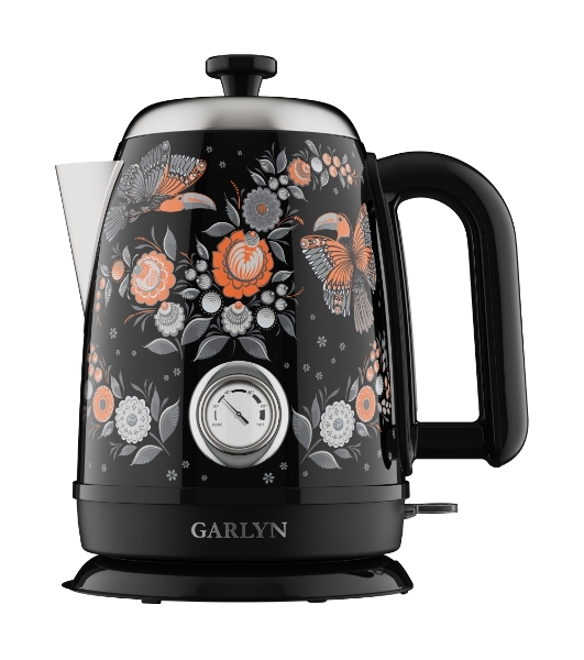 Чайник электрический GARLYN Flower Grace K-400 черный