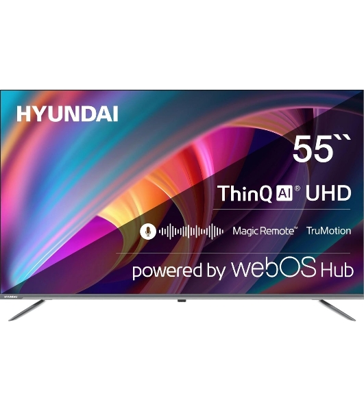 Телевизор Hyundai 55' H-LED55BU7100 серый LED UHD 60Hz WebOS