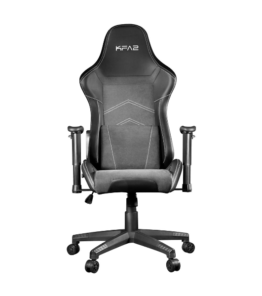 Кресло KFA2 Gaming Chair 04 L черный, экокожа, подголовник