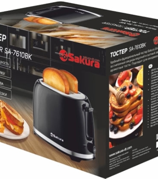 Тостер Sakura SA-7610BK 850 Вт, черный