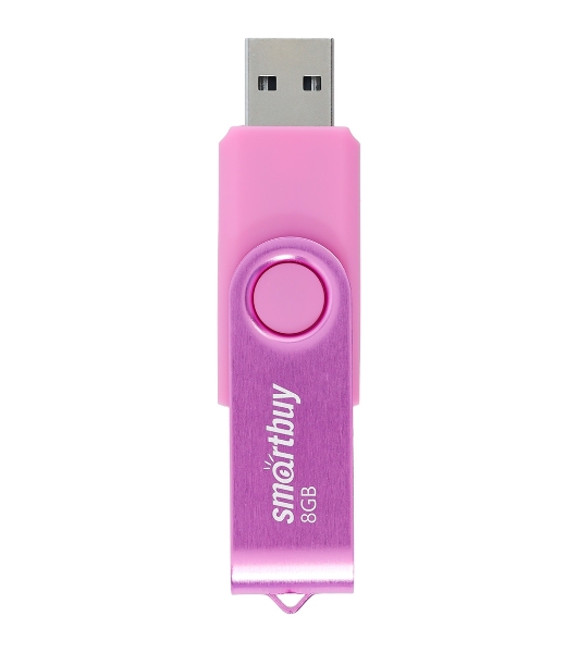 Флешка USB Smartbuy Twist Pink (SB008Gb2TWP), 8Gb, USB 2.0, R/W 15/5, розовый