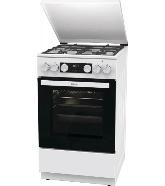Плита комбинированная Gorenje GK5C42WF-B белый, конфорок 4 газовых, духовка 70 л, 50 см x 85 см x 59.4 см