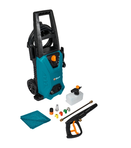 Мойка высокого давления Bort BHR-2300-PRO 93416299 2300 Вт, максимальное давление 170 бар, рабочее давление 130 бар, 8 л/мин, 7.4 кг, набор акссесуаров 10 шт