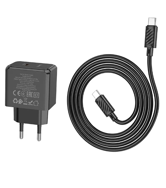 Сетевое зарядное устройство HOCO (6942007603843) CS13Aaa 1Type-C PD 20W, черный