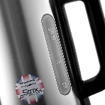 Чайник электрический BRAYER BR1060 2200 Вт, 1.7 л, стальной/черный, фото3