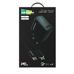 Сетевое зарядное устройство MORE CHOICE NC61a черный - 1USB+1USB-C 3.0A PD 20W+QC3.0 быстрая зарядка для Type-C, фото3